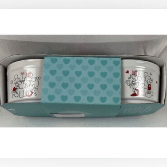 ❤️❤️Disney Minnie and Mickey Mouse Be My Valentine Lovers Ramekins - Set of 2 - Picture 6 of 6